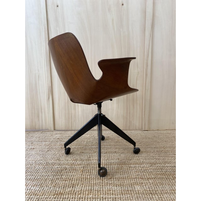 Wood Medea Office Chair by Vittorio Nobili for Fratelli Tagliabue, Italy, 1950s For Sale - Image 7 of 10