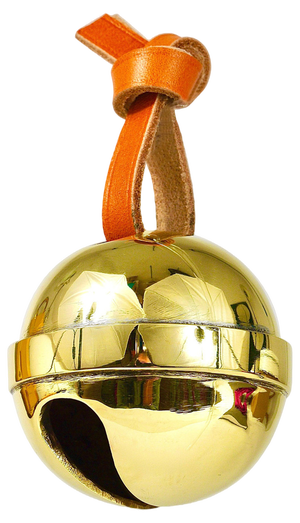 Handcrafted Jingle Bell #5039 Paperweight in Brass, Leather attributed to Carl Auböck, Austria, 2022