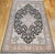 Fine Persian Tabriz Rug, Hand-Knotted Wool & Silk, Geometric Heriz Pattern, Black & Ivory, 7x10 For Sale - Image 4 of 17