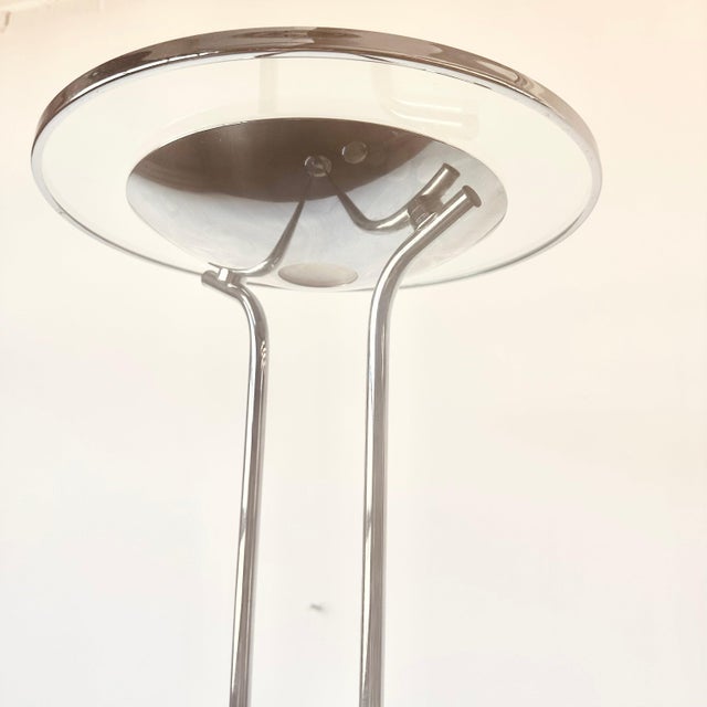 Modernist Chrome and Glass Estiluz Floor Lamp by Leonardo Marelli For Sale - Image 11 of 12