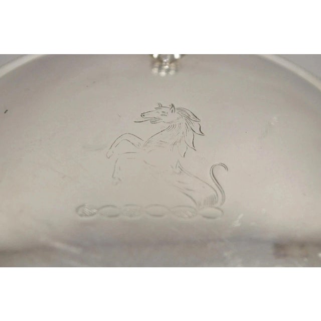 Silver Vintage Epc Sheffield English Victorian Silver Plated Hinged Lid Silent Butler For Sale - Image 8 of 12