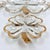 Mid 20th Century Mid-Century Modern Jeannette Glass Four-Leaf Clover Shamrock Gold Trim Serving Set - 5 Pieces For Sale - Image 9 of 11