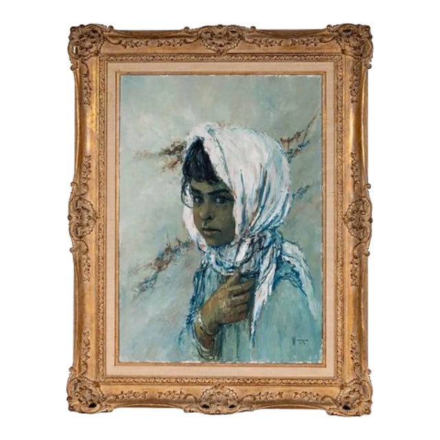 1960’s William Weintraub Portrait Oil Painting of Painting For Sale