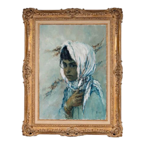 1960’s William Weintraub Portrait Oil Painting of Painting