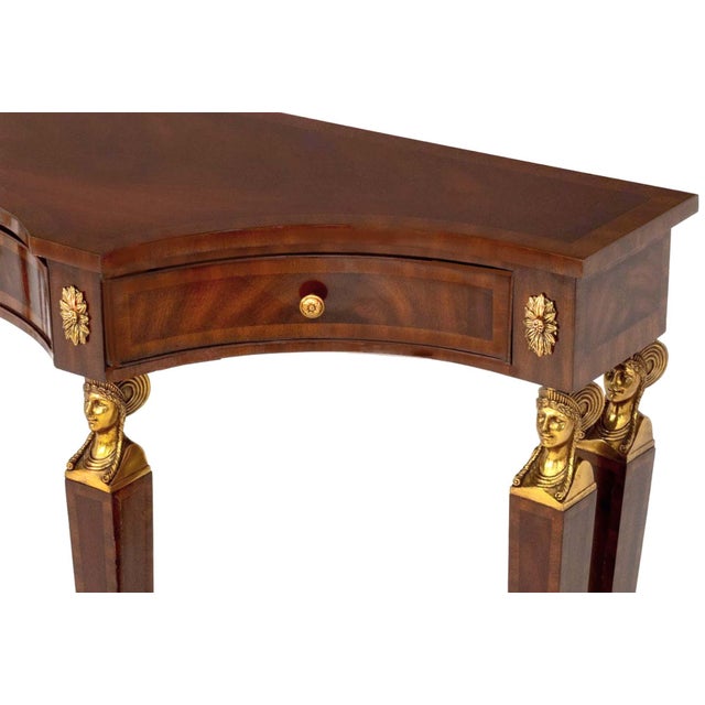 Maitland - Smith Maitland-Smith Egyptian Revival Style Flame Mahogany & Ormolu Console Table For Sale - Image 4 of 10