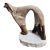 Mid Century Modern Maigon Daga Afghan Hound Figurine Ceramic Marble Base Art Pottery Dog For Sale
