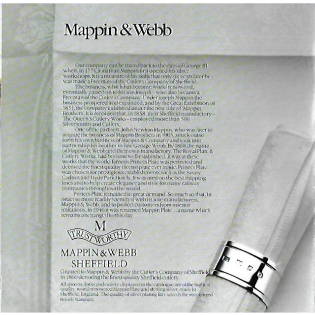 1960 Vintage Mappin & Webb Silverplate Berry Spoons Pembury, Fluted and Gilt Bowls- Set of 3 For Sale - Image 13 of 15