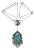 Nora Nelson Navajo Sterling and turquoise pendant necklace For Sale