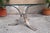 Round Dining Table in Chrome Tubing with Round Glass Top, 1970s, in Very Good conditions. Designed 1970 to 1979