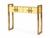 Italian Console Table in Butter Yellow Murano Glass and Brass from Justfurnituress SRL For Sale - Image 4 of 10