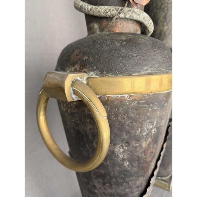 Italian Liberty Metal Vases with Reptiles, 1915-1935, Set of 2 For Sale - Image 9 of 12