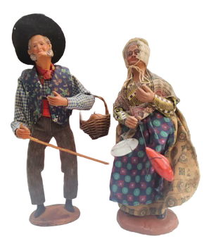 Regional Provence Dolls by Simone Jouglas, 1950s, Set of 2