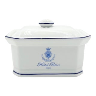 Vintage Ritz Paris Hotel Porcelain Covered Dish France For Sale