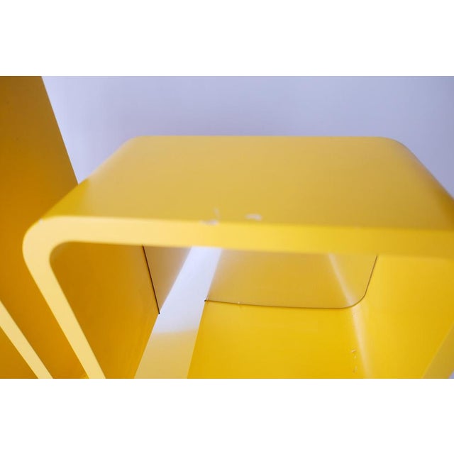 Yellow Vintage Lacquered Wood Wall Shelf, 2000s For Sale - Image 8 of 12