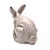 VTG Studio Pottery Rabbit Sculpture White Glaze Glass EyesTerracotta 9" For Sale - Image 10 of 13