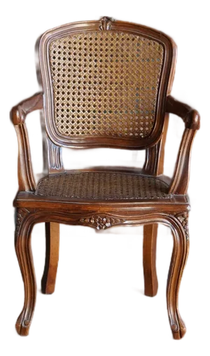 Miniature French Style Cane Arm Chair