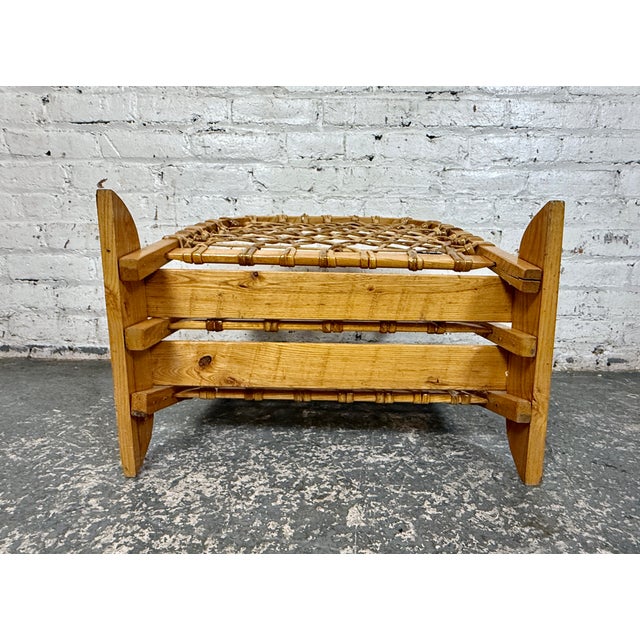 Camel Mid 20th Century Snowshoe Magazine Rack For Sale - Image 8 of 9