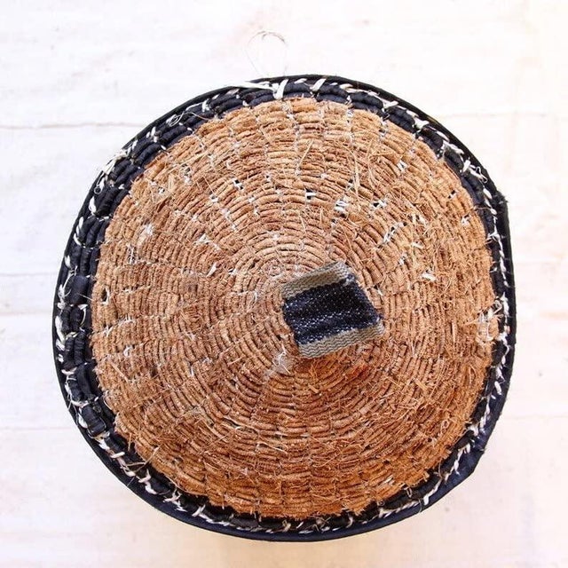 White Feather Juju Hat: Boho Wall Decor, Handmade Bamileke For Sale - Image 6 of 10