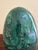 Metal Monumental Malachite Egg on Brass Stand For Sale - Image 7 of 10