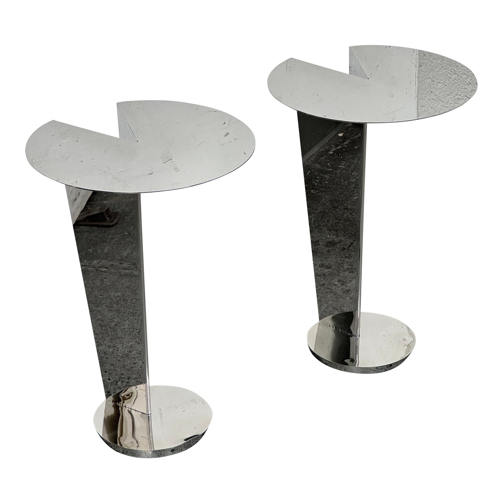Kendall Wilkinson Pacman End Table Cocktail-End-Tables, a Pair. | Chairish