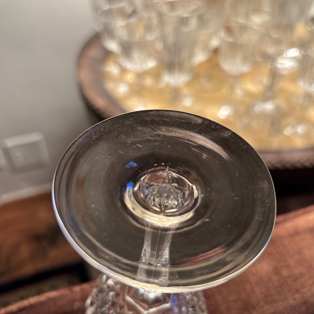 French Antique Crystal Wine Glasses and Champagne Flutes - Set of 28 For Sale - Image 12 of 12