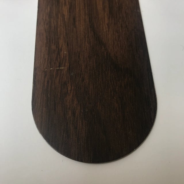 Faux Wood Grain Metal Bookends - Set of 2 For Sale - Image 9 of 13