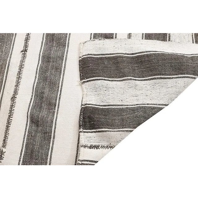 Mid 20th Century Striped Large Vintage Kilim Rug For Sale - Image 5 of 7