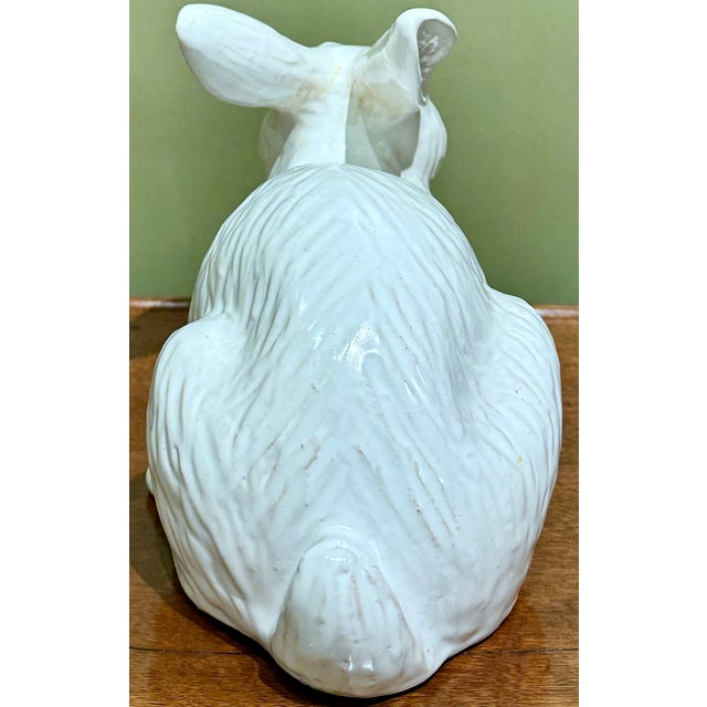 Late 19th Century Bavent Terracotta Large Rabbit Figurine, France Circa 1890 For Sale - Image 5 of 11