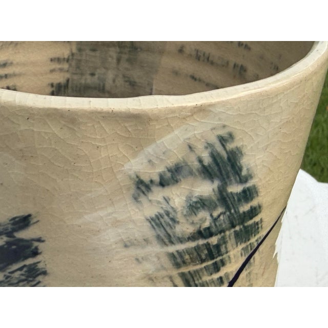 Ceramic Vintage Postmodern Memphis-Inspired Hand-Painted Studio Pottery Vessel For Sale - Image 7 of 11