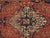 Antique Farahan Sarouk Rug, Handmade Oriental Rug, Rusty Red Navy Blue Very Fine For Sale - Image 15 of 18