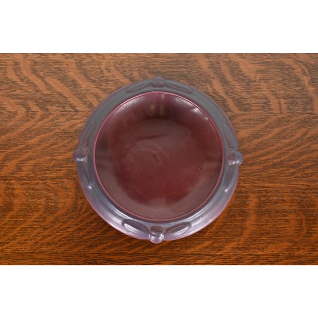 Van Briggle Arts & Crafts Dragonfly Mulberry Glazed Ceramic Bowl, Early 20th Century For Sale - Image 9 of 12