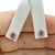 Metal Diamond Sapphire Earrings 18k Gold Stud 0.90 TCW Certified For Sale - Image 7 of 8