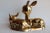 Mid-Century Modern Solid Brass Baby Deer Figurines on Base For Sale - Image 3 of 6