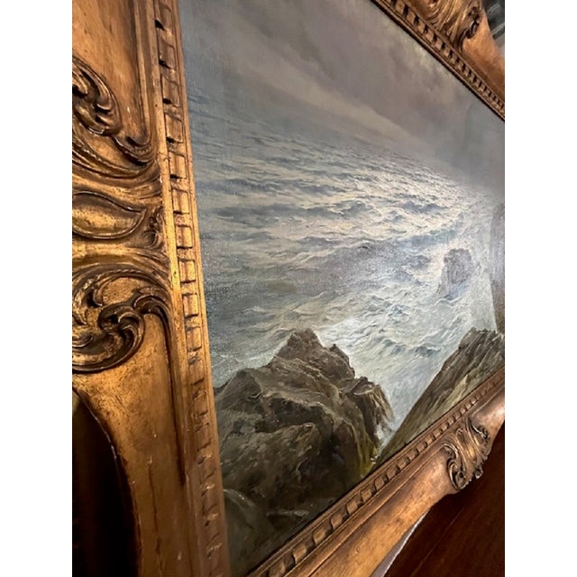 Teal Michele Federico, Capri, 1920s-1940s, Oil on Canvas, Framed For Sale - Image 8 of 13