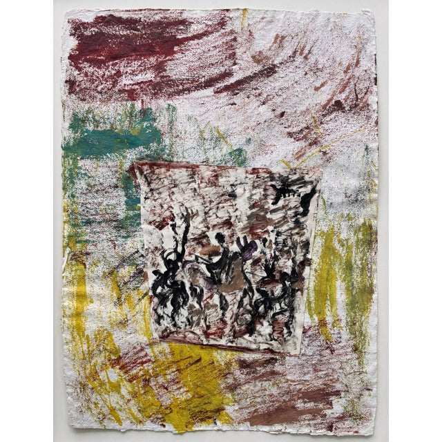 Purvis Young (American, 1943–2010) - Untitled - Mixed Media & Collage on Rag Paper, c. 1990s Executed in mixed media with...