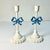 French 1970s Vintage French Chippendale Boho Chic Ribbon Bows Candlestick Holders - A Pair. For Sale - Image 3 of 11
