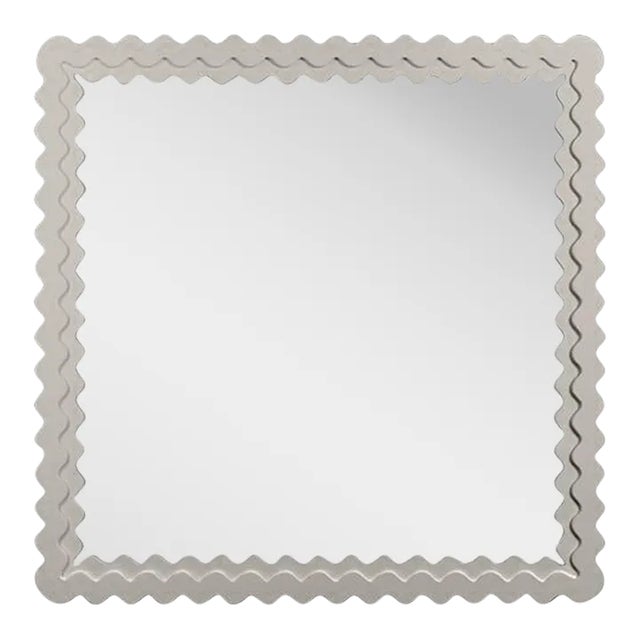 Fleur Home Carnival Chaos Square Mirror in Elephant's Breath, 30x30 For Sale
