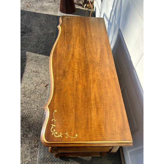 Mid 20th Century Chinoiserie Three Drawer Chest of Drawers by White Furniture For Sale - Image 11 of 12