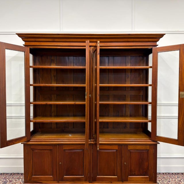 English Bookcase with Glass Doors For Sale - Image 14 of 18