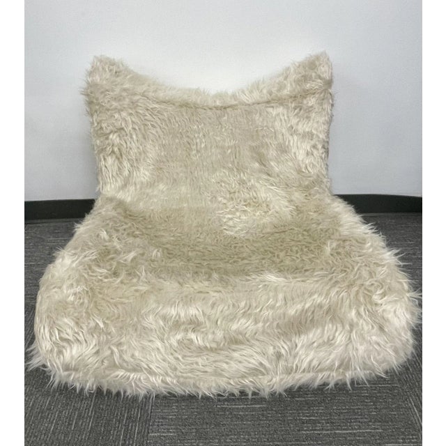 1960s Low Slung Vintage Swivel Chair in New Fur For Sale - Image 5 of 7