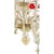 Murano glass chandelier, rezzonico style, blown and handcrafted with ancient technique. On each golden metal arm are...