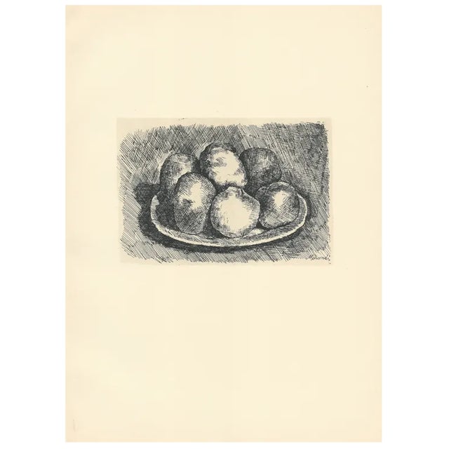 Giorgio Morandi, Six Apples in a Dish, 1957, Lithograph For Sale