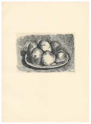Giorgio Morandi, Six Apples in a Dish, 1957, Lithograph