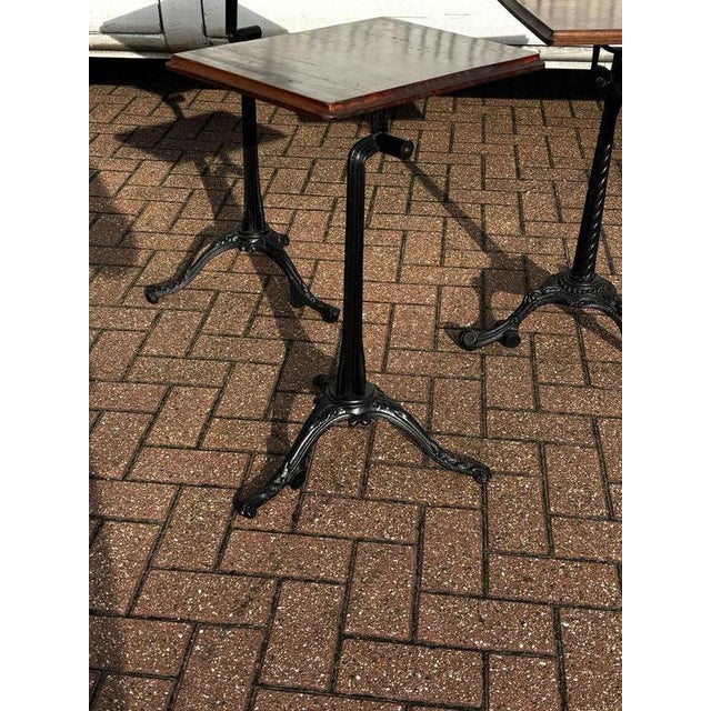Industrial Factory Edwardian Metal Cast Iron & Wood Machinists Tables, Set of 3 For Sale - Image 5 of 18