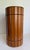 1960s Ransburg Wood Slat & Gold Metal Oval Wastebasket For Sale In Los Angeles - Image 6 of 11