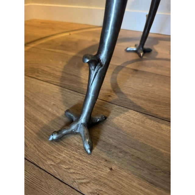 1980s Authentic Maitland-Smith Ltd. Three Eagle Pedestal Design Table Base With Glass Top For Sale In Monterey, CA - Image 6 of 13