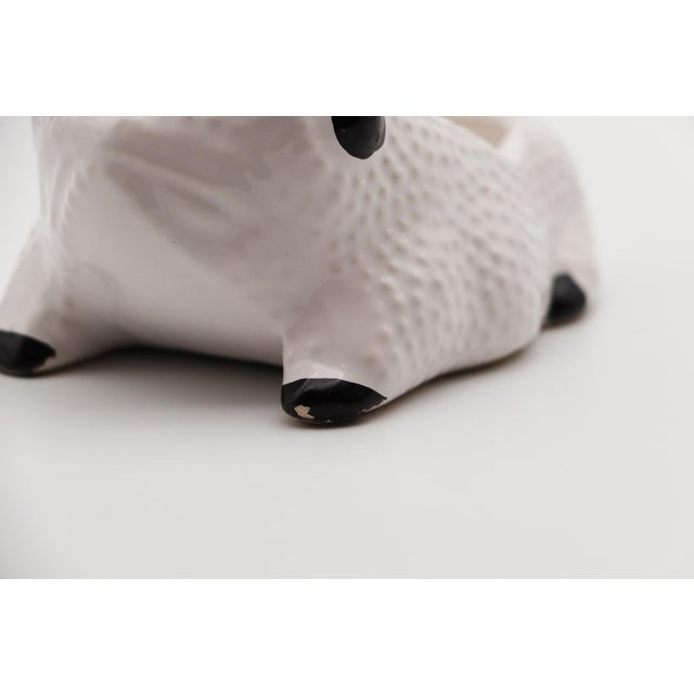 White 1970s Vintage Small Hobnail Frog Planter in the Style of Jean Roger For Sale - Image 8 of 11