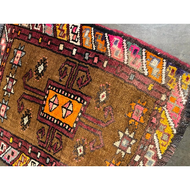 1990s 1990s Handwoven Persian Kordish Area Rug 2'1" X 2'7" For Sale - Image 5 of 6