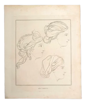 Thomas Holloway, Profile of a Woman, Original Etching, 1810