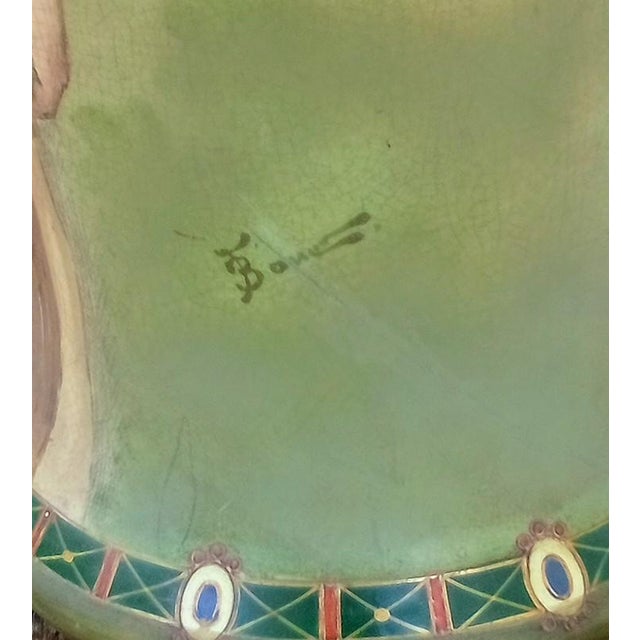 Royal Bonn Vase C. 1910 Egyptian Revival Mystical and Enchanting For Sale - Image 4 of 6